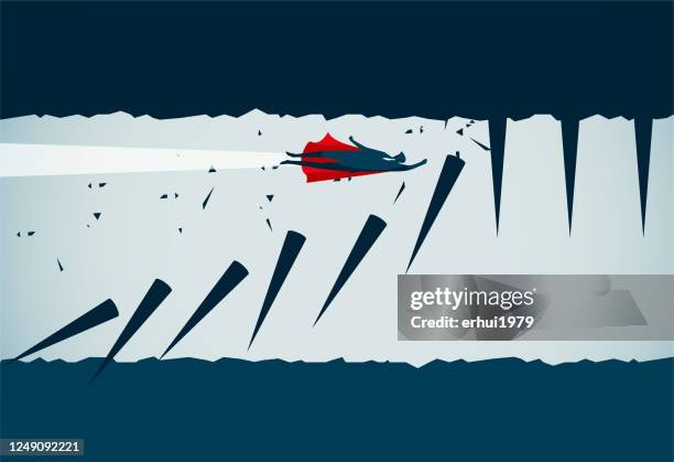 solution - underground cave stock illustrations