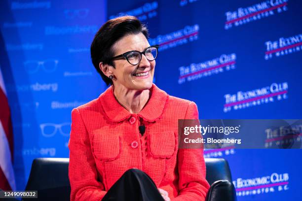 Jane Fraser, chief executive officer of Citigroup Inc., during an interview for an episode of "The David Rubenstein Show: Peer-to-Peer Conversations"...