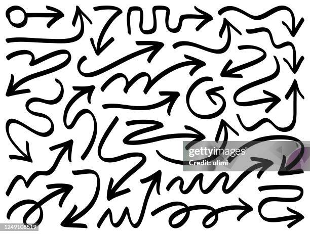vector arrows - squiggle stock illustrations