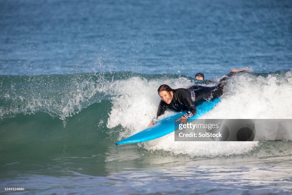 Never Too Old To Ride The Waves