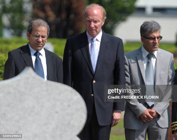 French Interior Minister Brice Hortefeux flanked by Mohammed Moussaoui , President of the French Council of Muslim Faith and local French Council of...