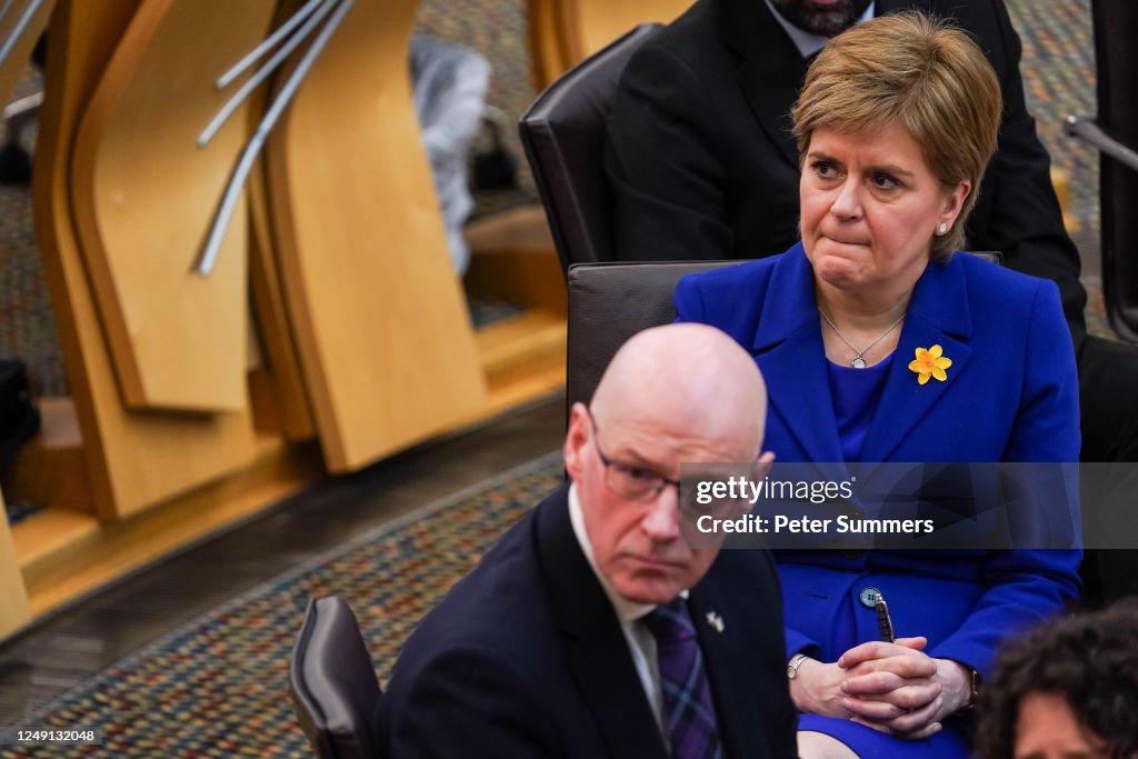 Nicola Sturgeon Attends Her Last First Minister's Questions
