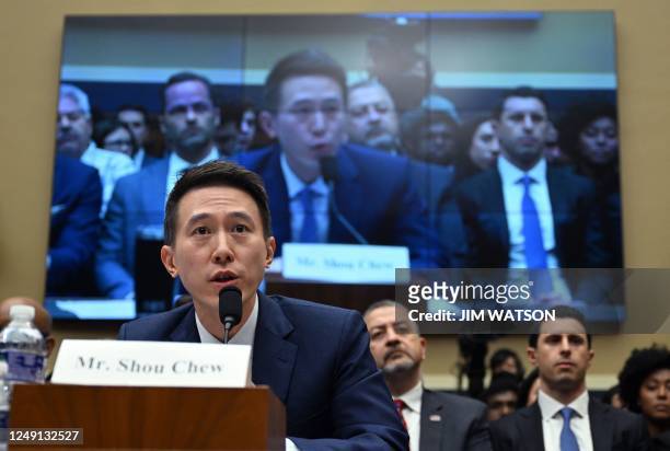 TikTok CEO Shou Zi Chew testifies before the House Energy and Commerce Committee hearing on "TikTok: How Congress Can Safeguard American Data Privacy...