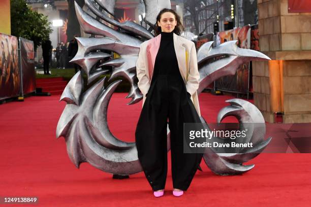 Daisy Head attends the UK Premiere of "Dungeons & Dragons: Honour Among Thieves" at Cineworld Leicester Square on March 23, 2023 in London, England.