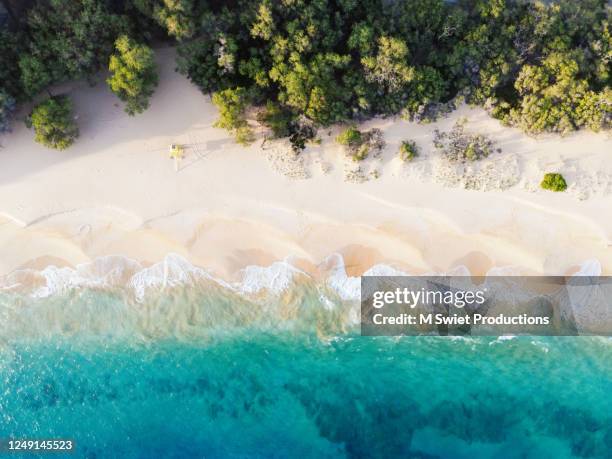 beach abstract - drone point of view beach stock pictures, royalty-free photos & images