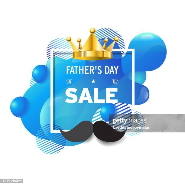 father's day. greeting card - june sale stock illustrations