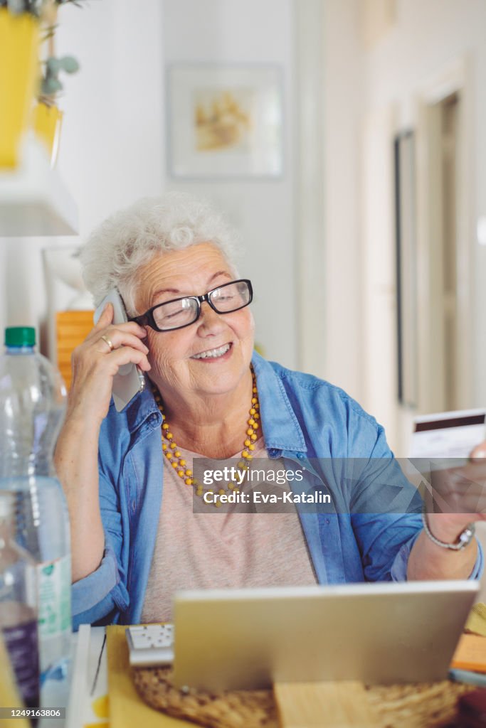 Senior woman at home