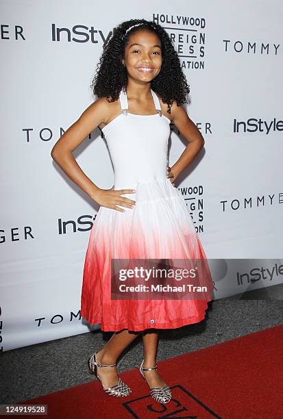 Yara Shahidi arrives at the InStyle and The Hollywood Foreign Press Association's party during the 2011 Toronto International Film Festival held at...