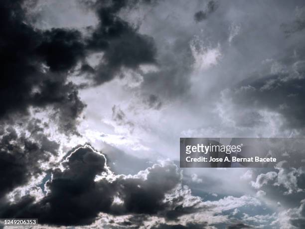 full frame of the sky with storm clouds. - 空のみ ストックフォトと画像