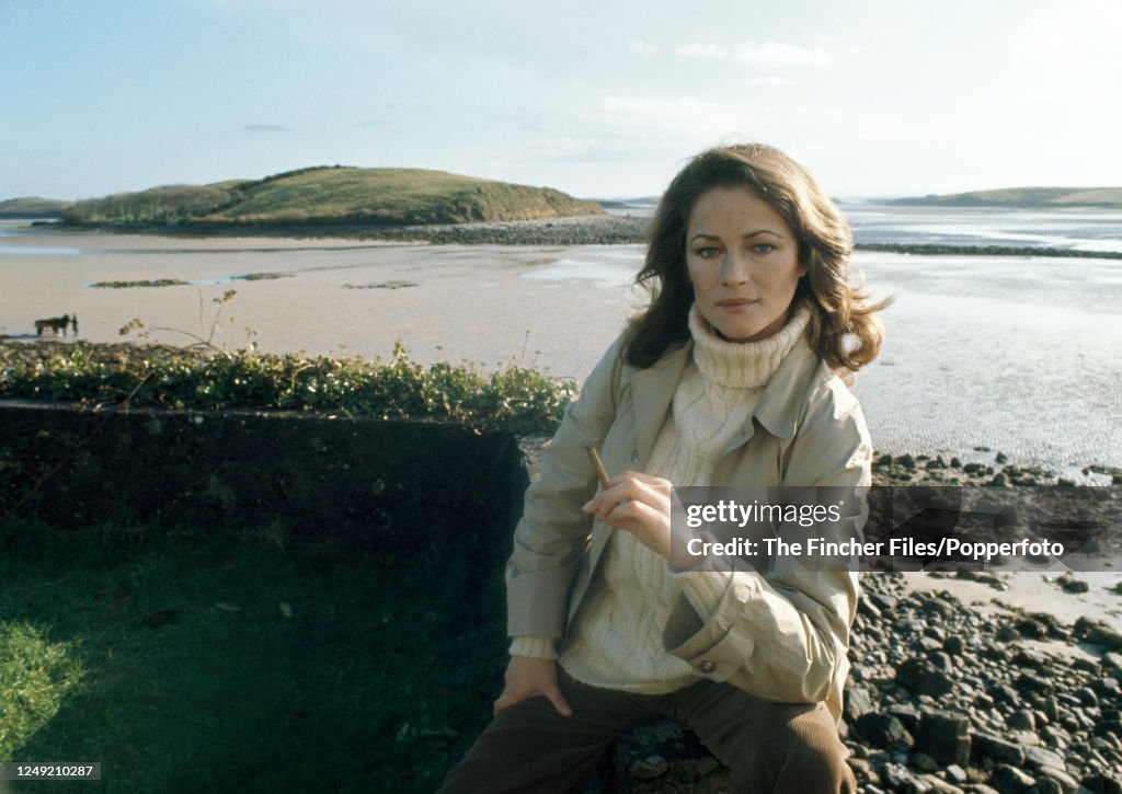 English actress Charlotte Rampling during the shooting of the film ...