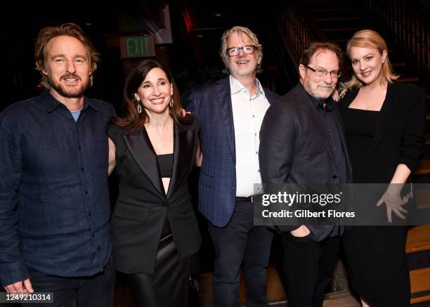 Owen Wilson, Michaela Watkins, Brit McAdams, Stephen Root and Wendi McLendon-Covey at the Los Angeles premiere of "Paint" held at The Theatre at Ace...