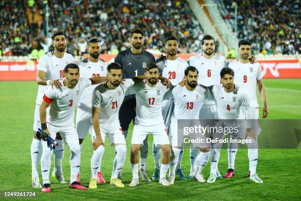 Alireza Beiranvand of Iran, Ehsan Hajisafi of Iran, Shoja Khalilzadeh of Iran, Saeid Ezatollahi of Iran, Mehdi Taremi of Iran, Shahriar Moghanlou of...