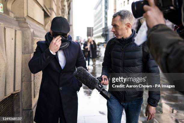Jamie Acourt arrives at the City of London Magistrates' Court for a proceeds of crime act hearing over his failure to pay back £90,000 he made from a...
