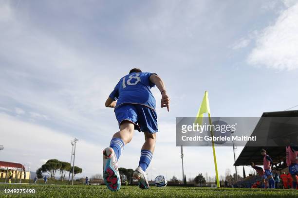 General view during the U16 international friendly match between Italy and Germany at Tecnical Centre of Coverciano on March 24, 2023 in Florence, .