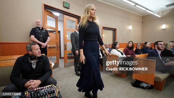 Gwyneth Paltrow enters the courtroom for her trial, March 24 in Park City, Utah - Terry Sanderson claims that the actor-turned-lifestyle influencer...