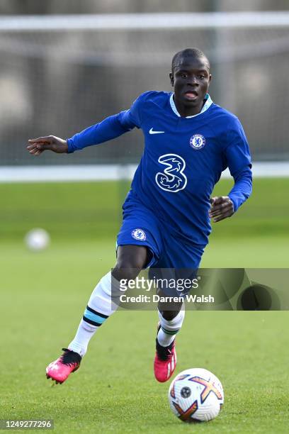 Golo Kante of Chelsea during a Chelsea U21 vs Charlton Athletic U21 - Friendly match at Chelsea Training Ground on March 24, 2023 in Cobham, England.