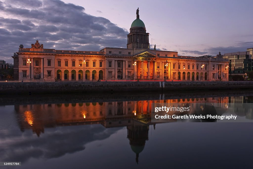 Customs house at dusk