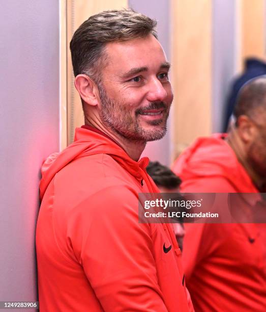Fabio Aurelio of Liverpool Legends during a training session at AXA Training Centre on March 24, 2023 in Kirkby, England.