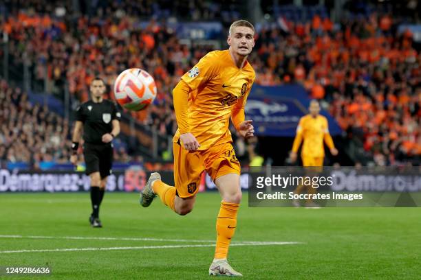 Kenneth Taylor of Holland during the EURO Qualifier match between France v Holland at the Stade de France on March 24, 2023 in Paris France