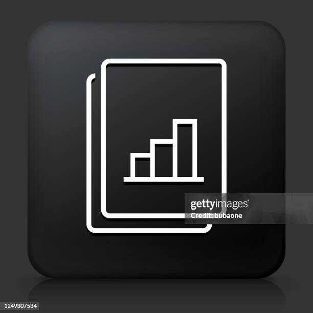 bar graph on a document icon - 2020 progress report stock illustrations