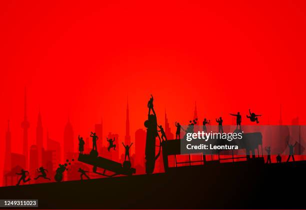 riot - covid protest stock illustrations