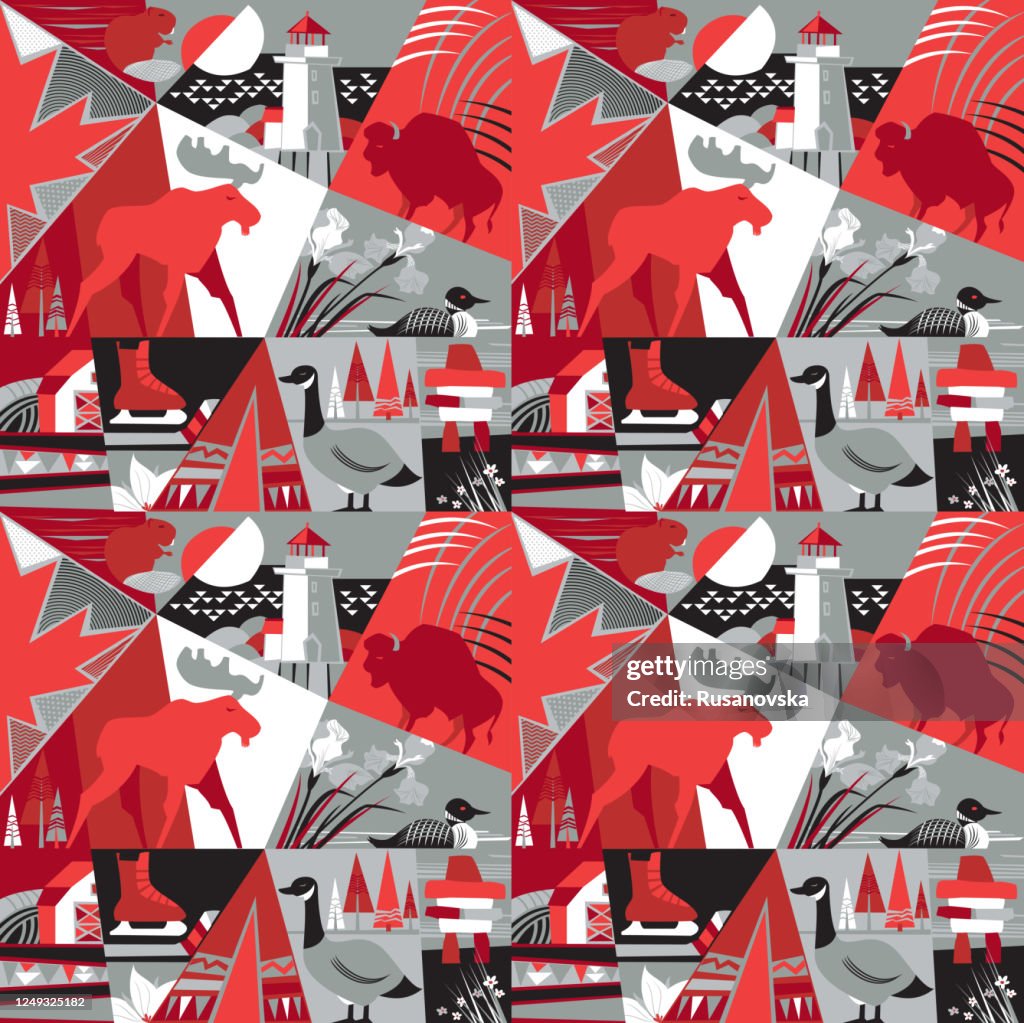 Canada. Seamless Pattern