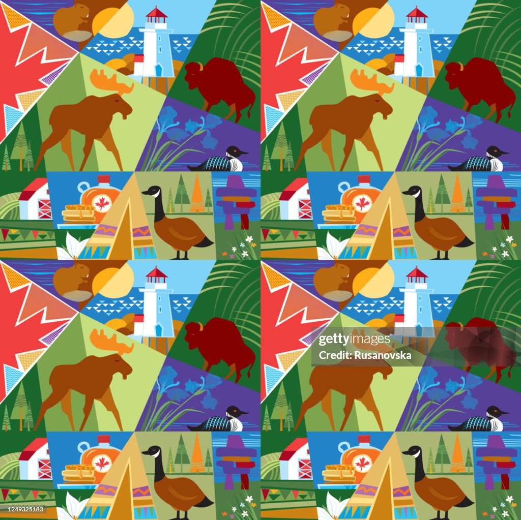 Canada. Seamless Pattern