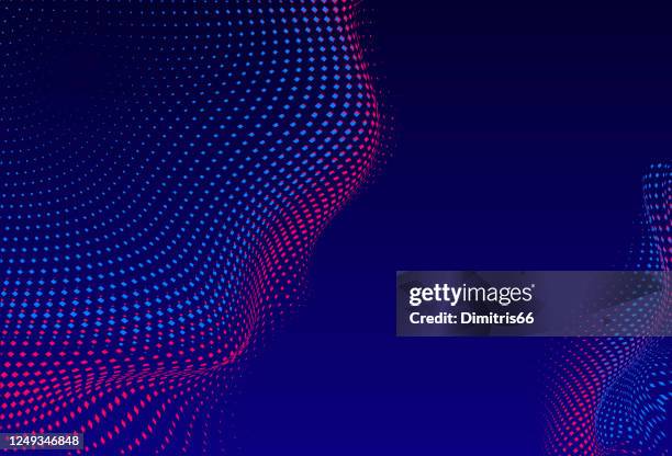 abstract particle background with copy space - fabric wave stock illustrations