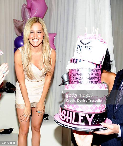 Ashley Tisdale celebrates her 26th birthday at Pure Nightclub on July 15, 2011 in Las Vegas, Nevada.