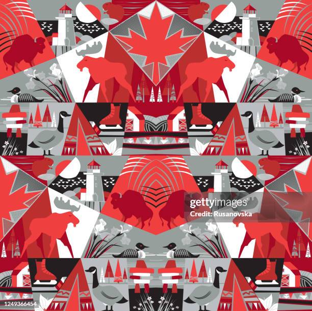 happy canada day! - peggys cove lighthouse stock illustrations