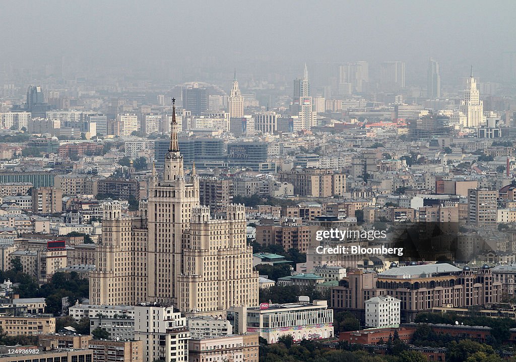 Construction in Moscow City Financial District