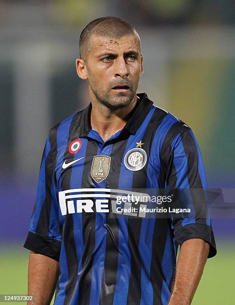 Walter Samuel of Inter during the Serie A match between US Citta di Palermo and FC Internazionale Milano at Stadio Renzo Barbera on September 11,...
