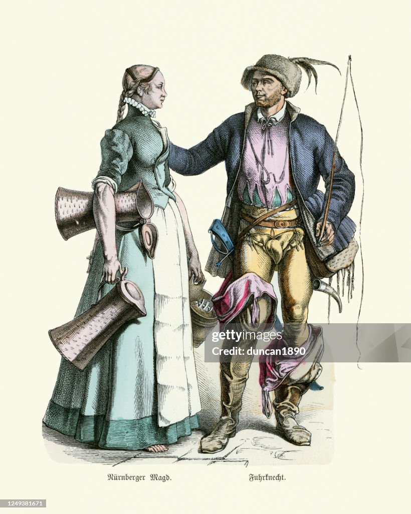 Maid and working class driver, German, History of fashion 16th century