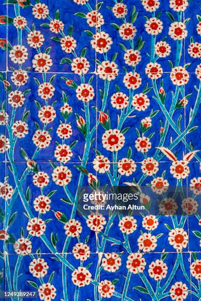 iznik tiles - red tile stock pictures, royalty-free photos & images
