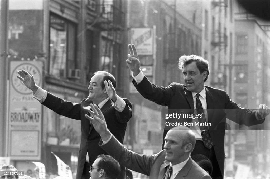 Hubert Humphrey Campaigning, 1968
