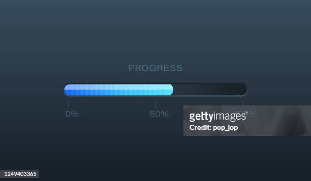 progress bar. blue loading bar. vector - stock illustration - progress bar stock illustrations
