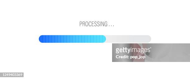 progress bar. blue loading bar. vector - stock illustration - progress bar stock illustrations