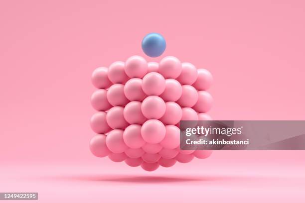 3d sphere block cube shape - abstract geometric cube stock pictures, royalty-free photos & images