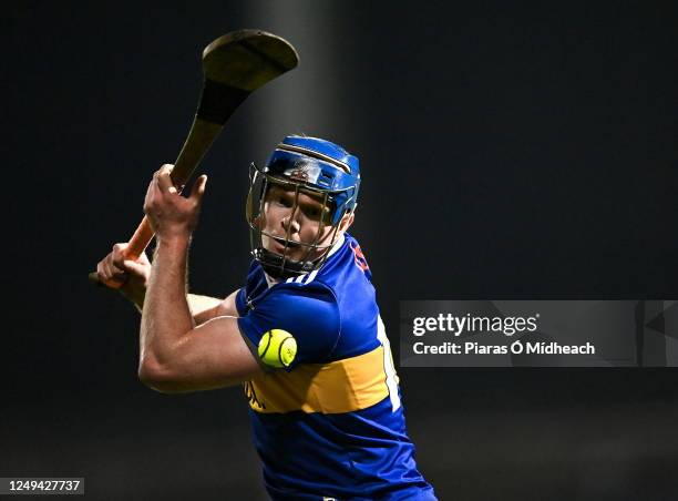 Limerick , Ireland - 25 March 2023; Jason Forde of Tipperary takes a free during the Allianz Hurling League Division 1 Semi-Final match between...