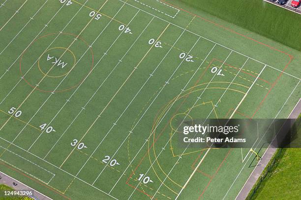 american football field, new york, usa - forty yard line 個照片及圖片檔