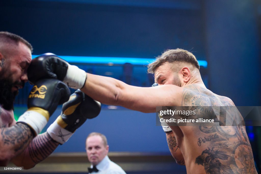 Boxing Gla Boxing gala of the P2M stable, - Felix Langberg from Rostock boxes ...