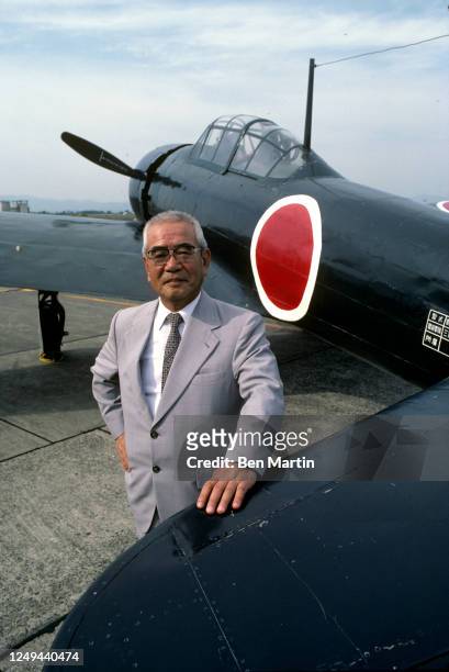 Japanese commander and ace fighter Iyozoh Fujita , section leader of fighter escort in the second wave attack on Pearl Harbor near a long-range...