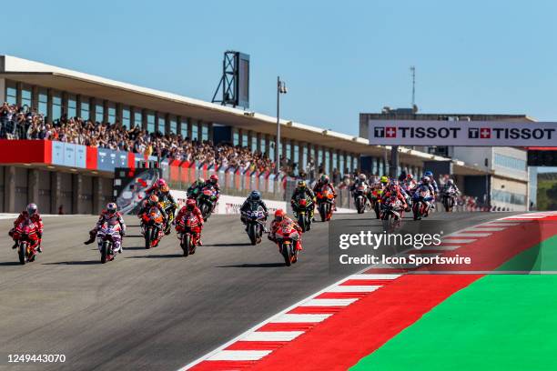 General view of the start of Sprint race during of Portugal Grand Prix on March 25 held at Algarve International Circuit in Portimao, Portugal.