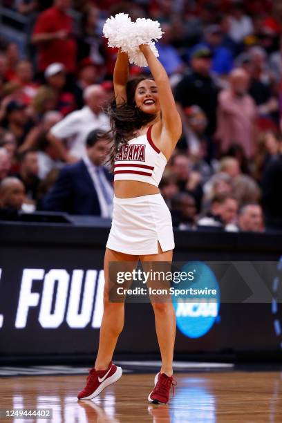 The Alabama Crimson Tide dance team preforms during the San Diego State Aztecs versus the Alabama Crimson Tide in the Sweet Sixteen Round of the NCAA...