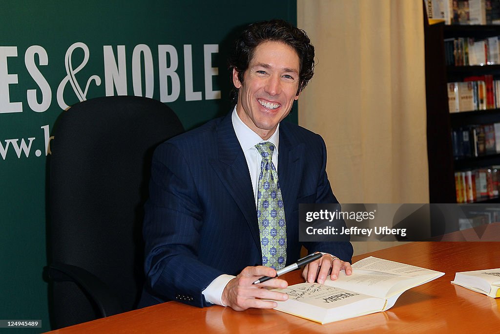 Joel Osteen Signs Copies Of "Every Day A Friday: How To Be Happier 7 Days A Week"