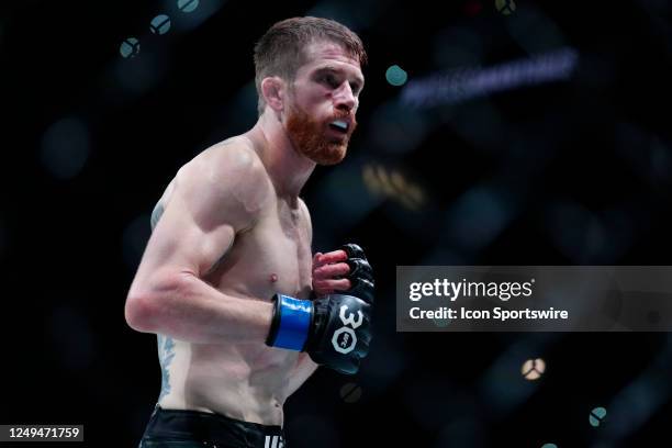 Cory Sandhagen in his Bantamweight fight during the UFC on ESPN 43 event at AT&T Center on March 25, 2023 in San Antonio, Texas, USA.