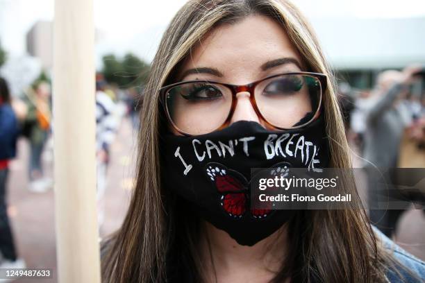 Thousands gather in Aotea Square to march in support of the Black Lives Matter movement on June 14, 2020 in Auckland, New Zealand. The event in...