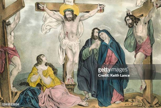 ilustrações, clipart, desenhos animados e �ícones de crucificação de jesus cristo - semana santa