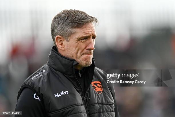 Tyrone , United Kingdom - 26 March 2023; Armagh manager Kieran McGeeney during the Allianz Football League Division 1 match between Tyrone and Armagh...