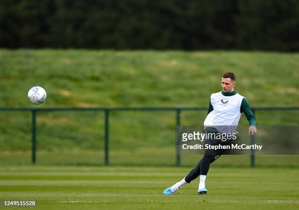 Dublin , Ireland - 26 March 2023; Alan Browne during a Republic of Ireland training session at the FAI National Training Centre in Abbotstown, Dublin.